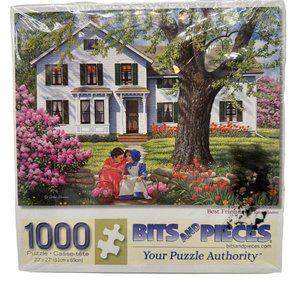 Bits And Pieces Best Friends 1000 Piece Jigsaw Puzzle Porch Flowers Cottage